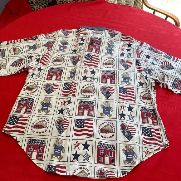 Quizz Jeans New York Plus VTG 4th Of July Patriotic Shirt Size 24W - Picture 9 of 10